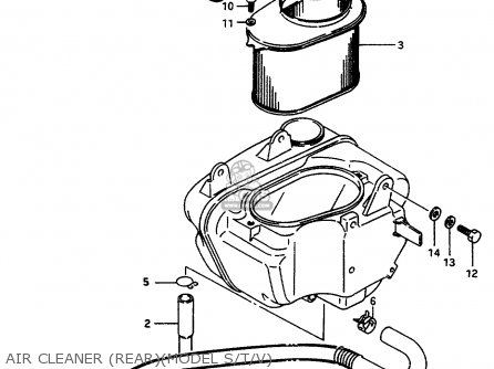 AIR CLEANER (REAR)(MODEL S/T/V) - VS800GL 1997 (V) (E02 E04 E17 E18 E22 E25 E34)