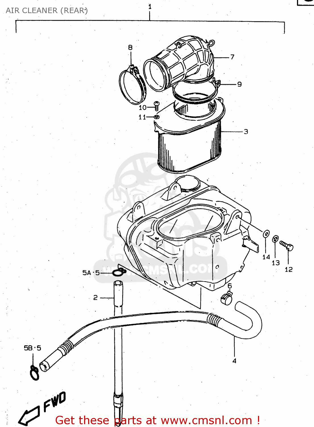 AIR CLEANER (REAR) VS800GL 1998 (W) (E02 E04 E17 E18 E22 E25 E34)