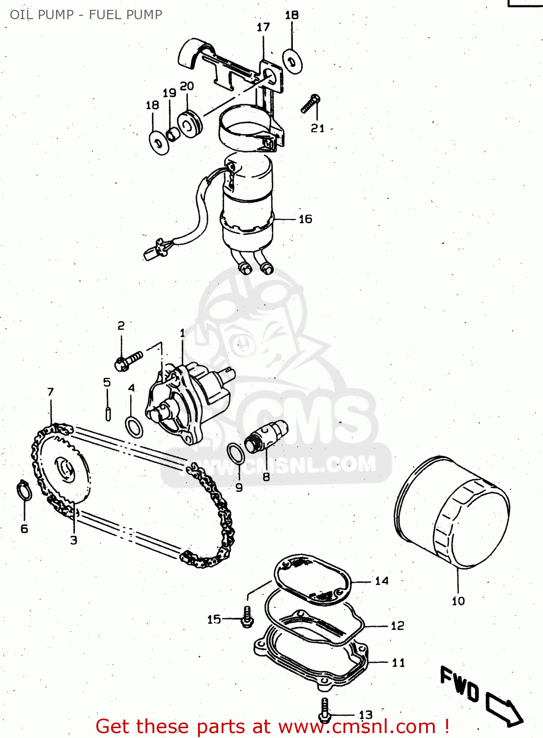 OIL PUMP - FUEL PUMP VS800GL 1998 (W) (E02 E04 E17 E18 E22 E25 E34)