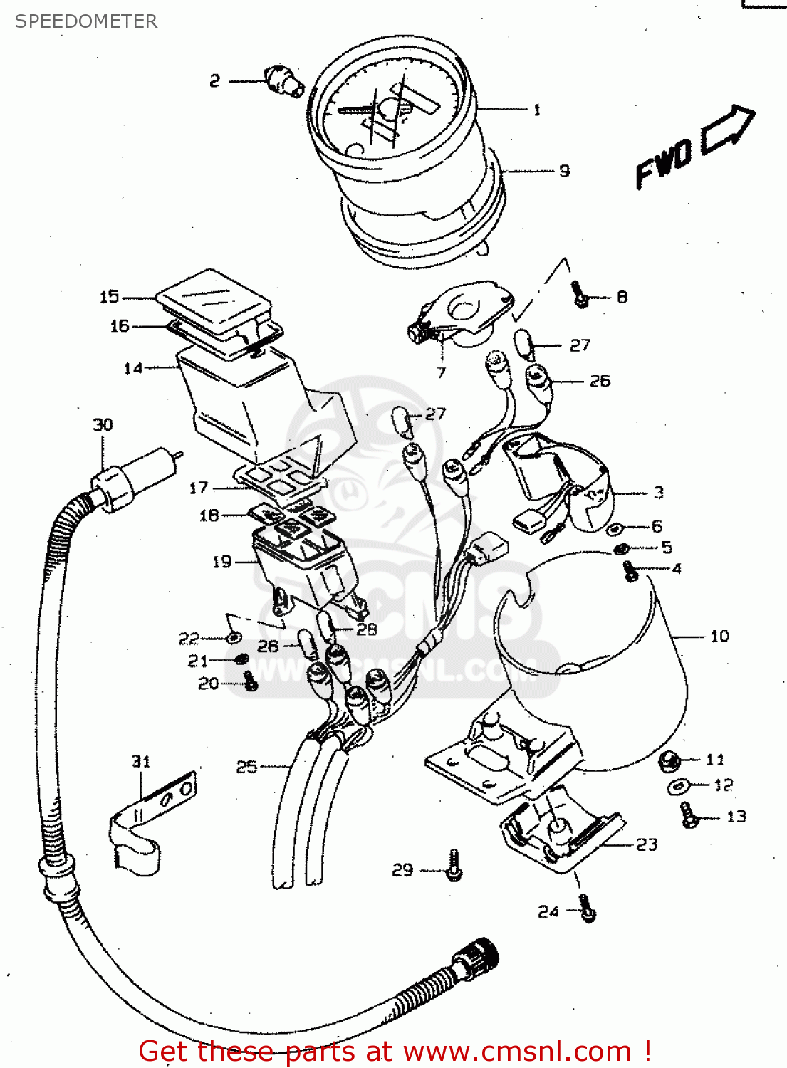 SPEEDOMETER VS800GL 1998 (W) (E02 E04 E17 E18 E22 E25 E34)