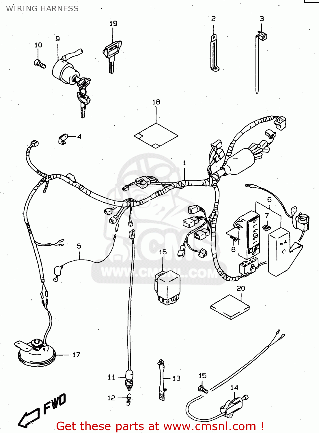 WIRING HARNESS VS800GL 1998 (W) (E02 E04 E17 E18 E22 E25 E34)