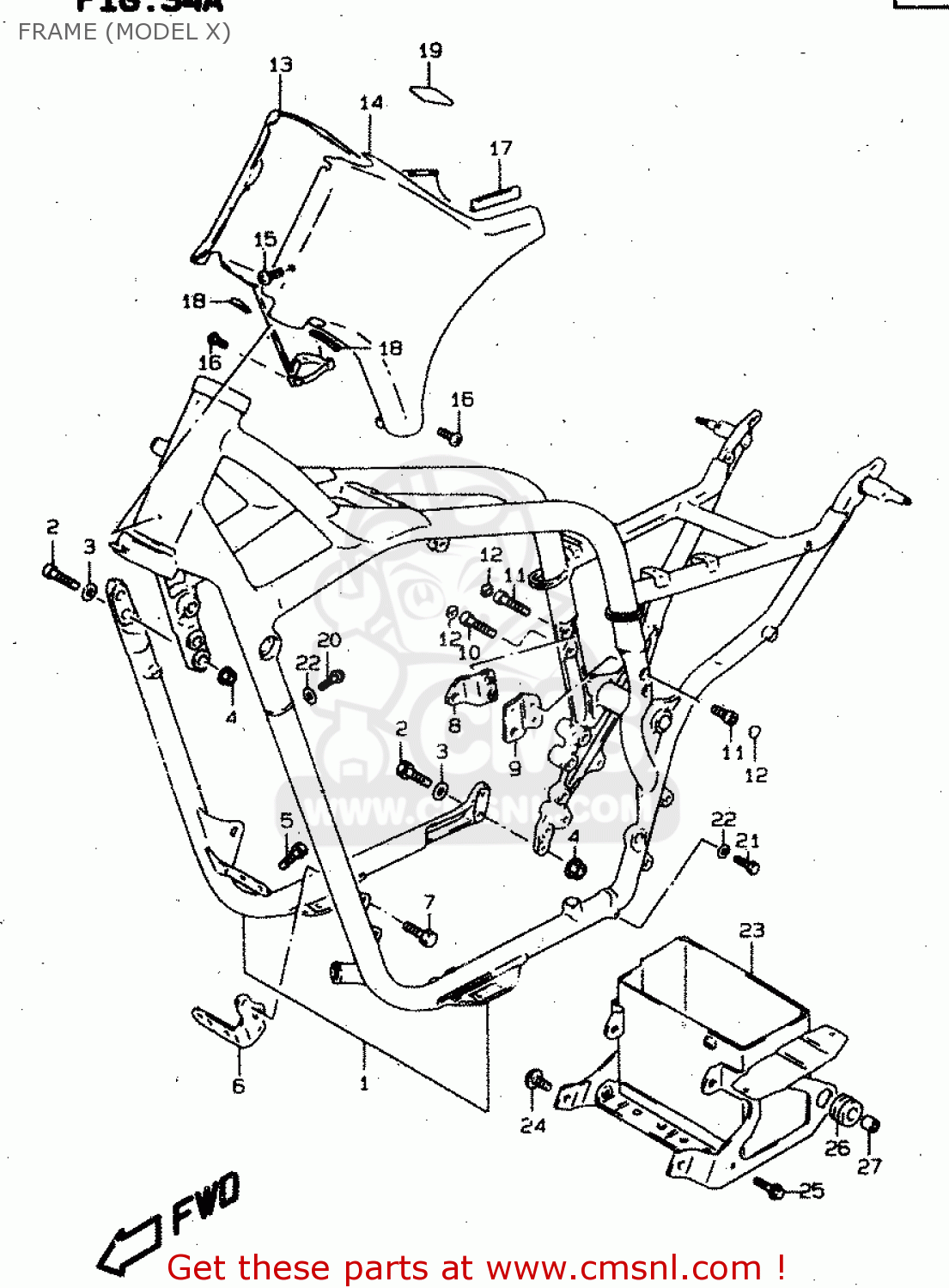 FRAME (MODEL X) VS800GL 1998 (W) (E02 E04 E17 E18 E22 E25 E34)