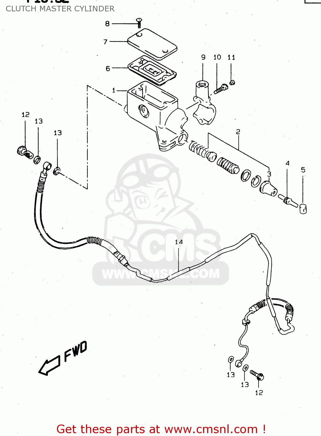 CLUTCH MASTER CYLINDER VS800GL 1998 (W) (E02 E04 E17 E18 E22 E25 E34)