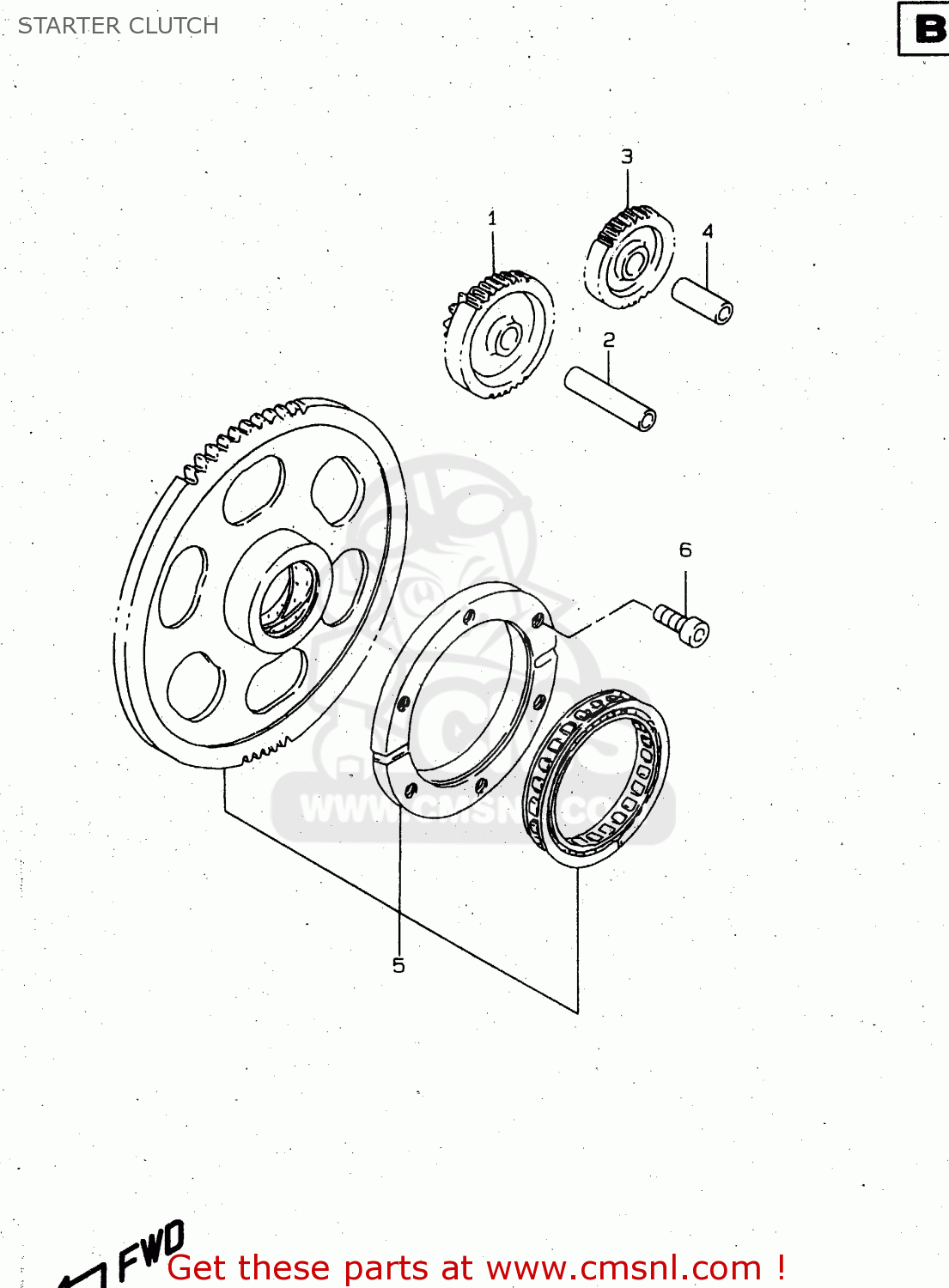 STARTER CLUTCH VS800GL 1998 (W) (E02 E04 E17 E18 E22 E25 E34)