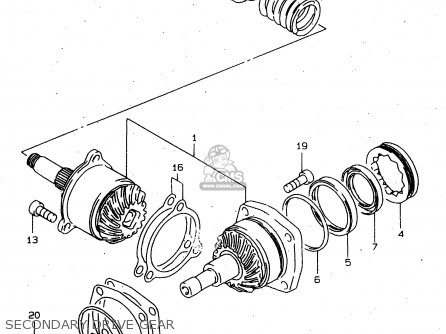 SECONDARY DRIVE GEAR - VS800GL 1998 (W) (E02 E04 E17 E18 E22 E25 E34)