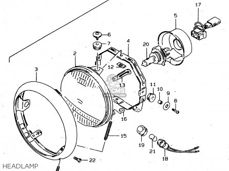 HEADLAMP - VS800GL 1998 (W) (E02 E04 E17 E18 E22 E25 E34)