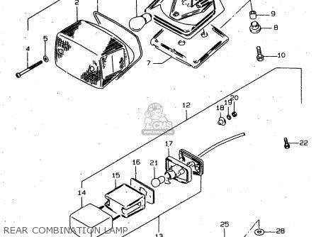 REAR COMBINATION LAMP - VS800GL 1998 (W) (E02 E04 E17 E18 E22 E25 E34)