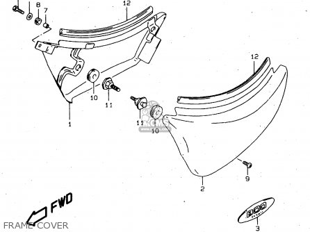 FRAME COVER - VS800GL 1998 (W) (E02 E04 E17 E18 E22 E25 E34)