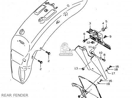 REAR FENDER - VS800GL 1998 (W) (E02 E04 E17 E18 E22 E25 E34)