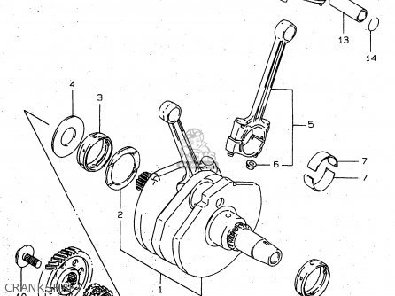 CRANKSHAFT - VS800GL 1998 (W) (E02 E04 E17 E18 E22 E25 E34)