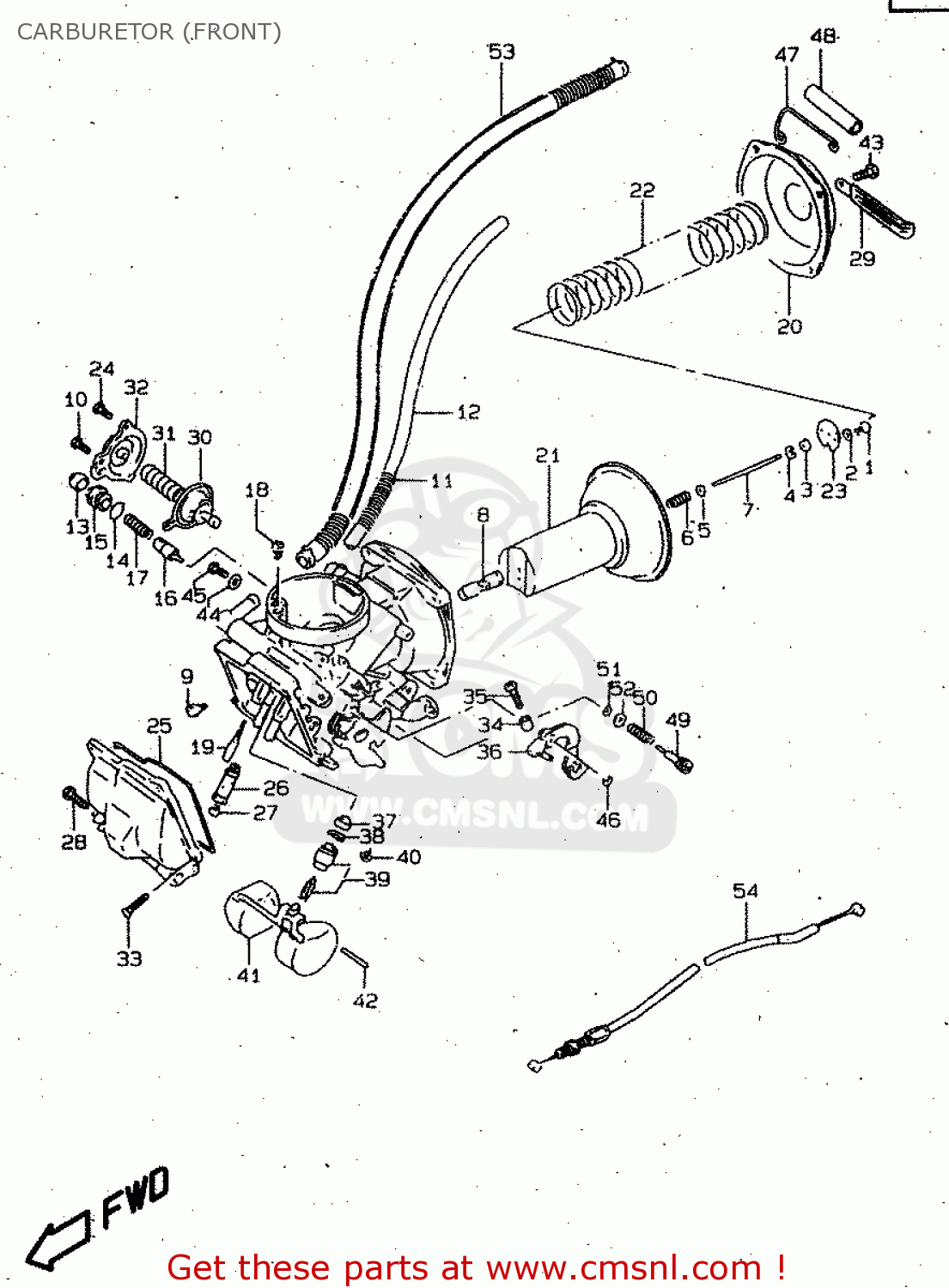 CARBURETOR (FRONT) VS800GL 1999 (X) (E02 E04 E17 E18 E22 E25 E34)