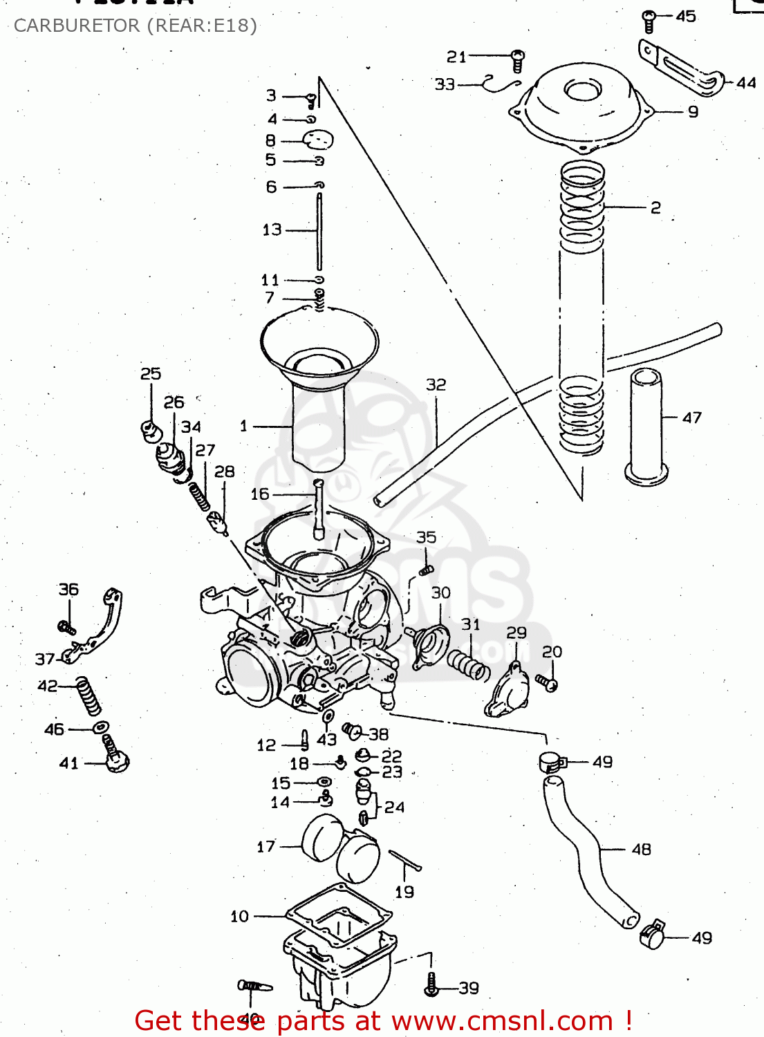 CARBURETOR (REAR:E18) VS800GL 1999 (X) (E02 E04 E17 E18 E22 E25 E34)