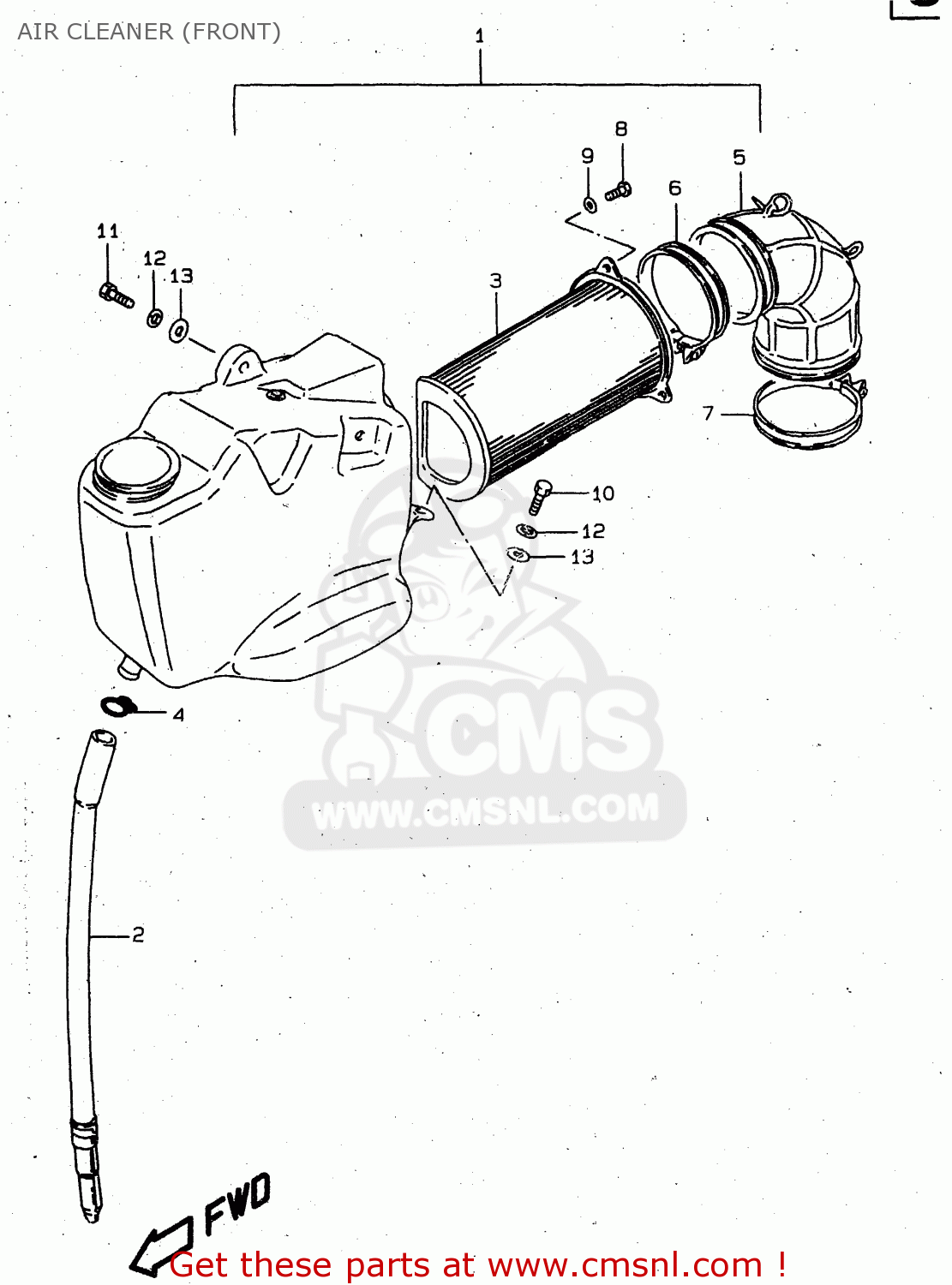AIR CLEANER (FRONT) VS800GL 1999 (X) (E02 E04 E17 E18 E22 E25 E34)