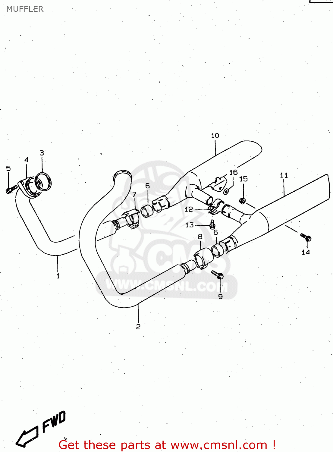 MUFFLER VS800GL 1999 (X) (E02 E04 E17 E18 E22 E25 E34)