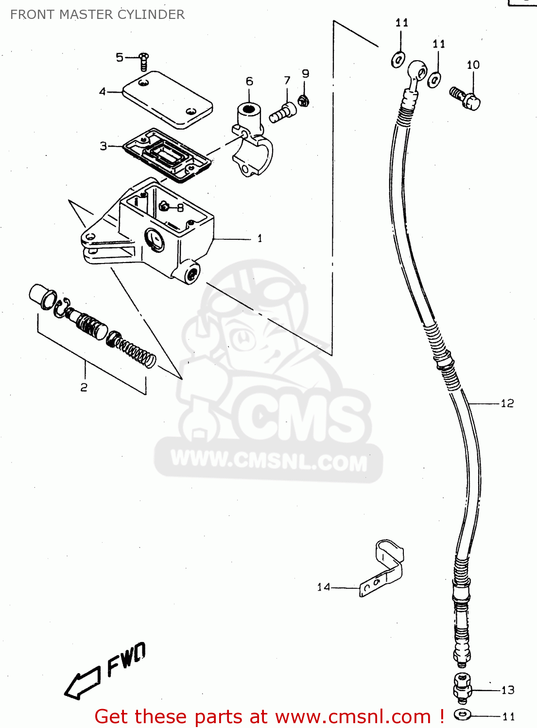 FRONT MASTER CYLINDER VS800GL 1999 (X) (E02 E04 E17 E18 E22 E25 E34)