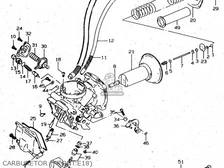 CARBURETOR (FRONT:E18) - VS800GL 1999 (X) (E02 E04 E17 E18 E22 E25 E34)