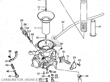 CARBURETOR (REAR:E18) - VS800GL 1999 (X) (E02 E04 E17 E18 E22 E25 E34)