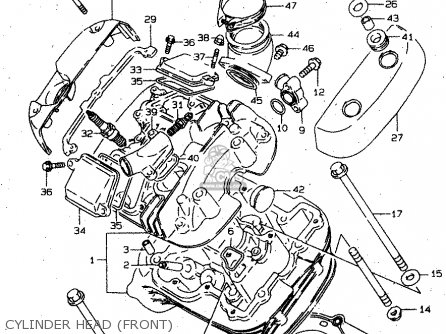 CYLINDER HEAD (FRONT) - VS800GL 1999 (X) (E02 E04 E17 E18 E22 E25 E34)
