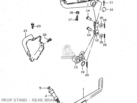 PROP STAND - REAR BRAKE - VS800GL 1999 (X) (E02 E04 E17 E18 E22 E25 E34)