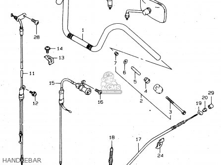 HANDLEBAR - VS800GL 1999 (X) (E02 E04 E17 E18 E22 E25 E34)
