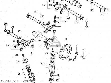 CAMSHAFT - VALVE - VS800GL 1999 (X) (E02 E04 E17 E18 E22 E25 E34)