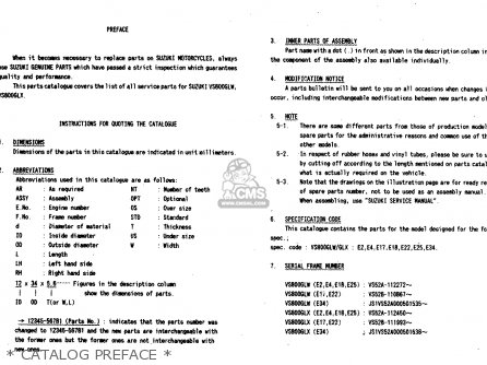 * CATALOG PREFACE * - VS800GL 1999 (X) (E02 E04 E17 E18 E22 E25 E34)