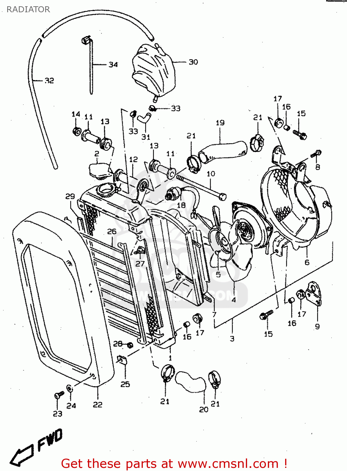 RADIATOR VS800GL 2000 (Y) (E02 E04 E17 E18 E22 E25 E34)