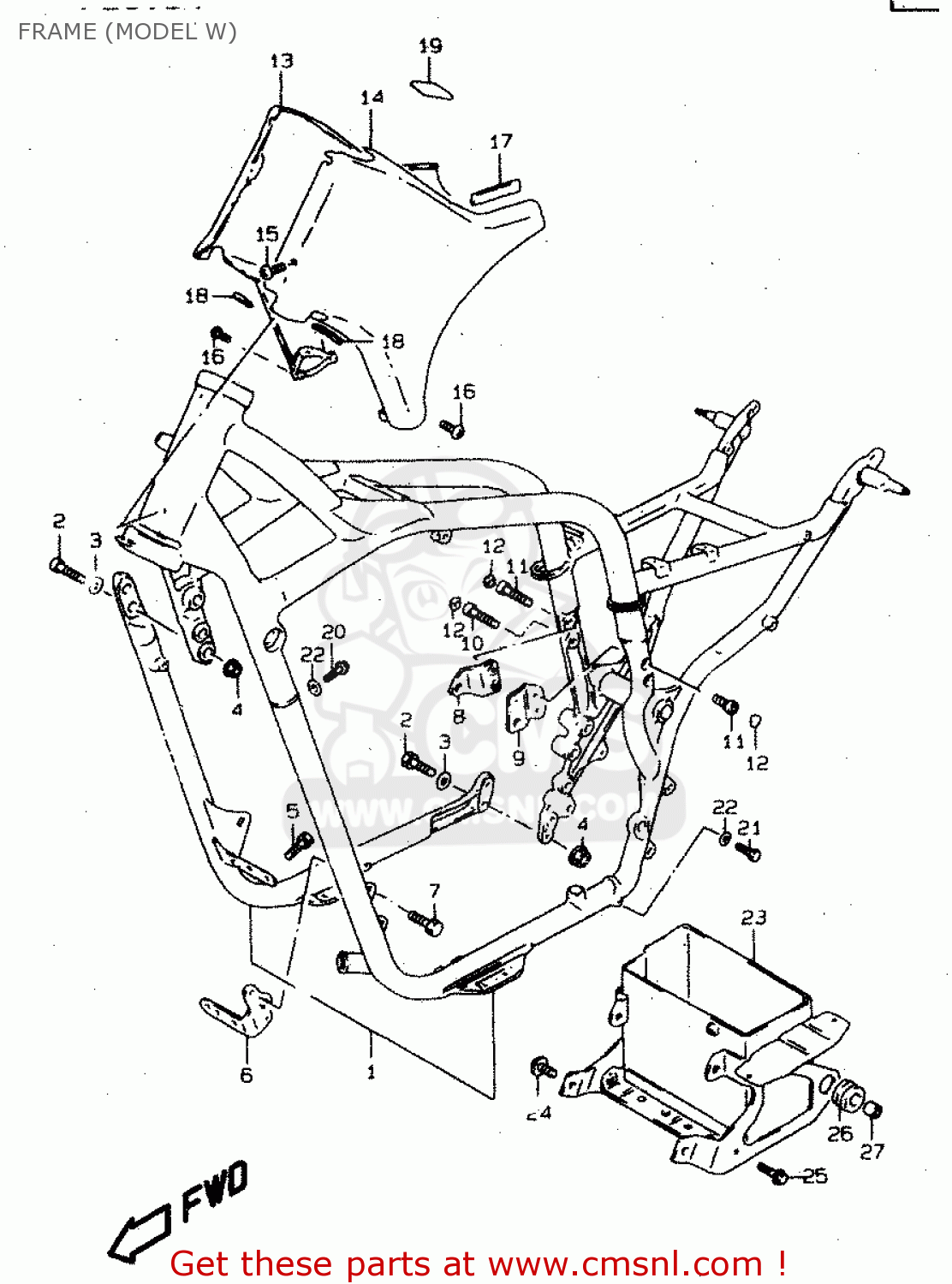 FRAME (MODEL W) VS800GL 2000 (Y) (E02 E04 E17 E18 E22 E25 E34)