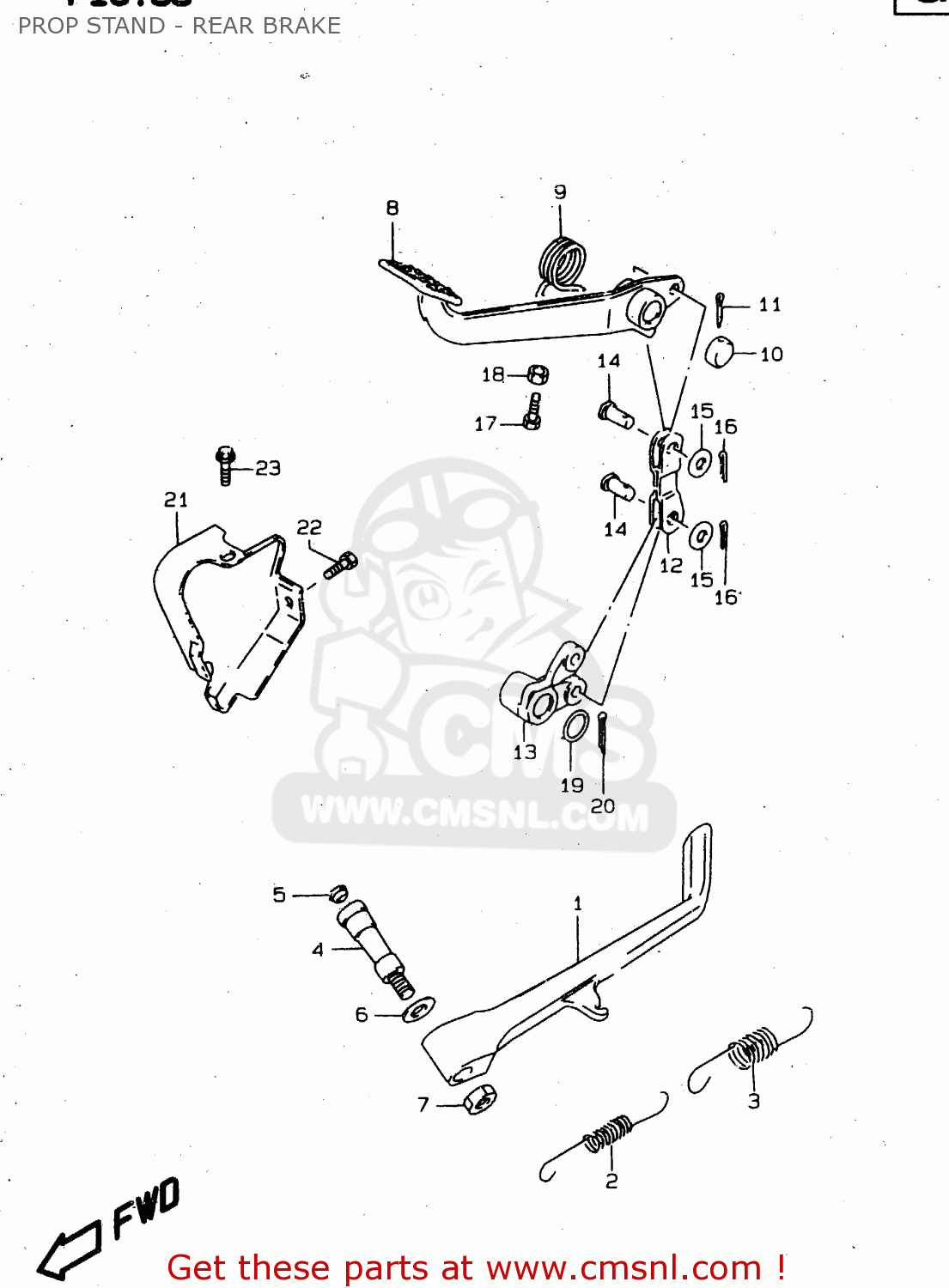 PROP STAND - REAR BRAKE VS800GL 2000 (Y) (E02 E04 E17 E18 E22 E25 E34)