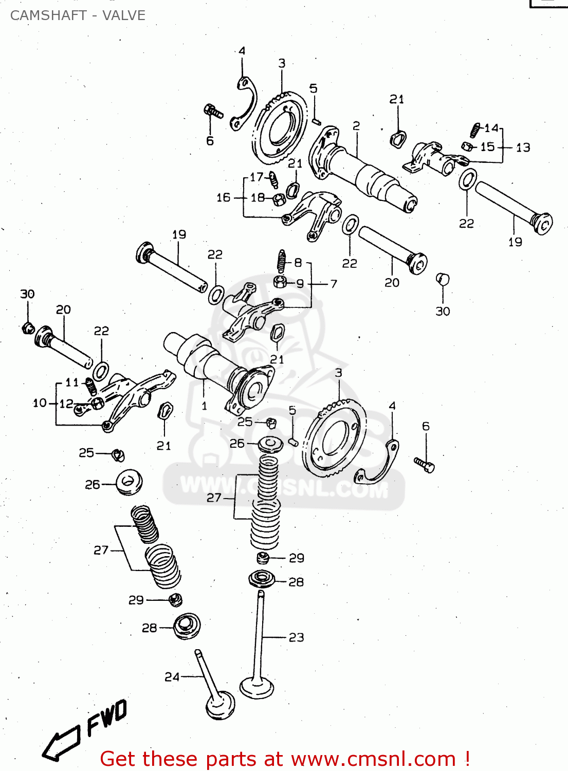 CAMSHAFT - VALVE VS800GL 2000 (Y) (E02 E04 E17 E18 E22 E25 E34)