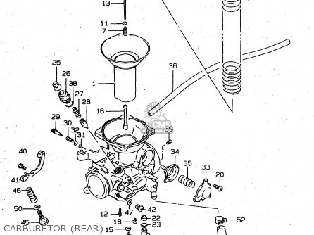 CARBURETOR (REAR) - VS800GL 2000 (Y) (E02 E04 E17 E18 E22 E25 E34)