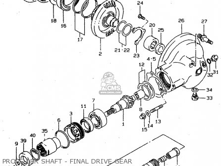 PROPELLER SHAFT - FINAL DRIVE GEAR - VS800GL 2000 (Y) (E02 E04 E17 E18 E22 E25 E34)