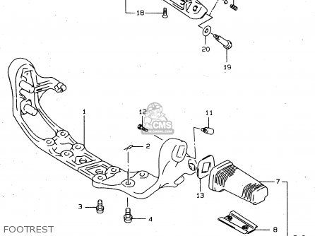 FOOTREST - VS800GL 2000 (Y) (E02 E04 E17 E18 E22 E25 E34)