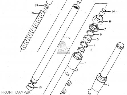 FRONT DAMPER - VS800GL 2000 (Y) (E02 E04 E17 E18 E22 E25 E34)