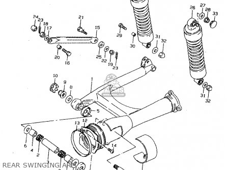 REAR SWINGING ARM - VS800GL 2000 (Y) (E02 E04 E17 E18 E22 E25 E34)