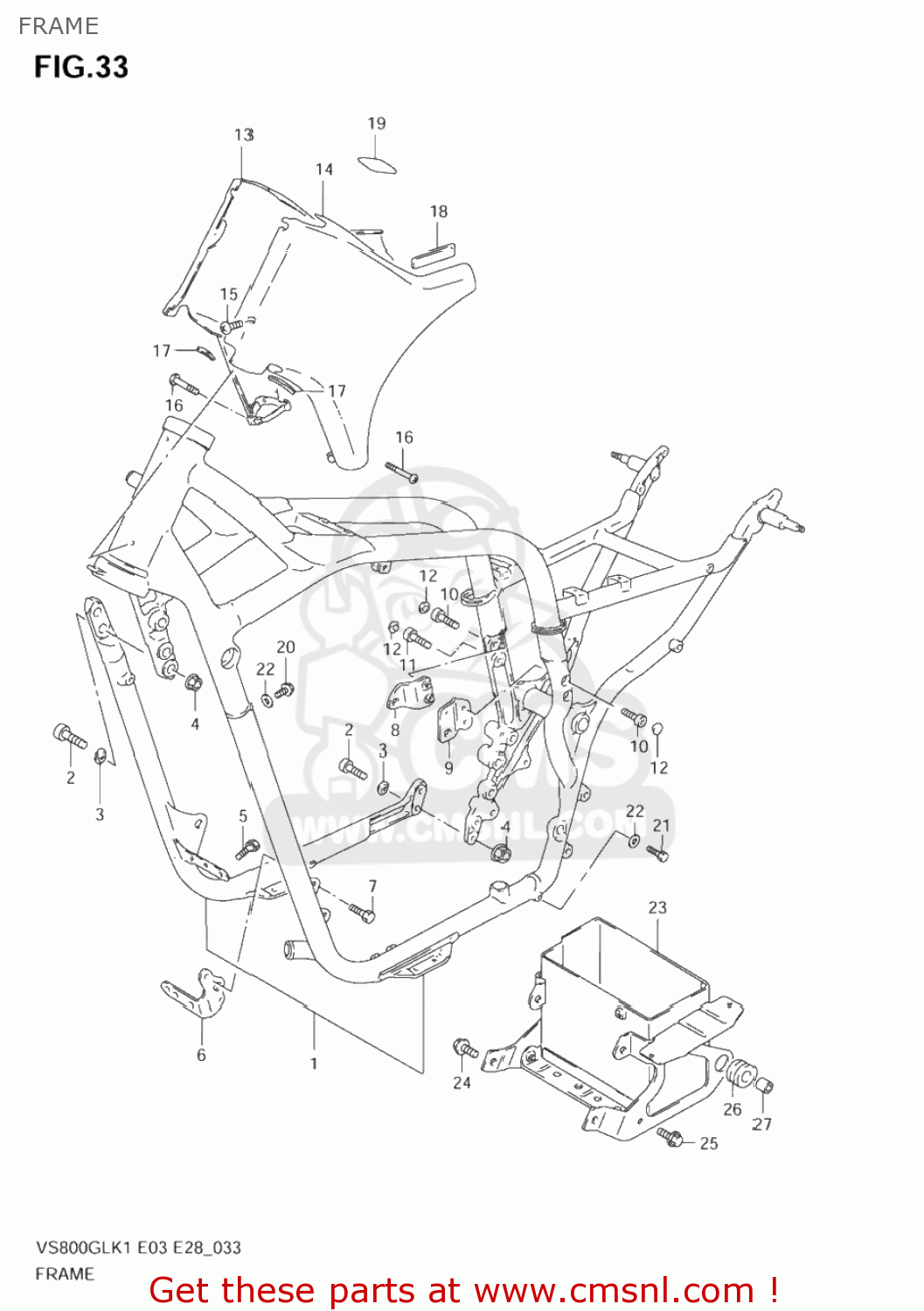 FRAME VS800GL BOULEVARD S50 2005 (K5) CALIFORNIA (E33)