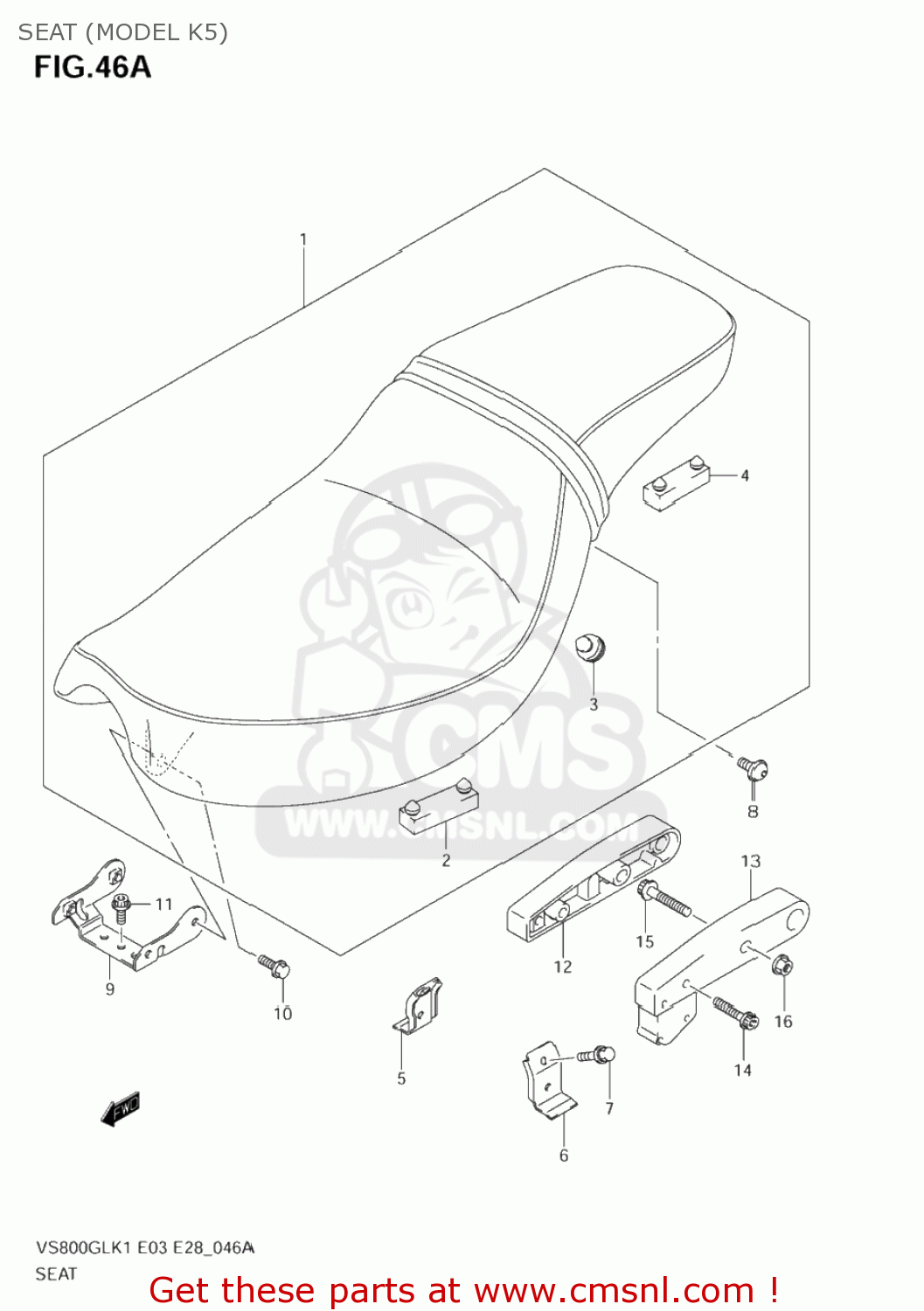 SEAT (MODEL K5) VS800GL BOULEVARD S50 2005 (K5) CALIFORNIA (E33)