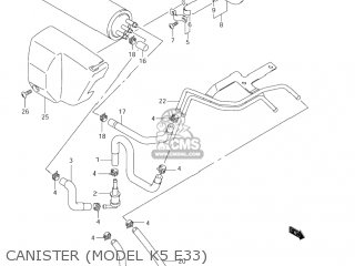 CANISTER (MODEL K5 E33) - VS800GL BOULEVARD S50 2005 (K5) CALIFORNIA (E33)