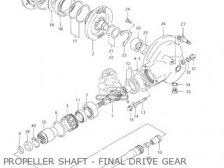 PROPELLER SHAFT - FINAL DRIVE GEAR - VS800GL BOULEVARD S50 2005 (K5) CALIFORNIA (E33)