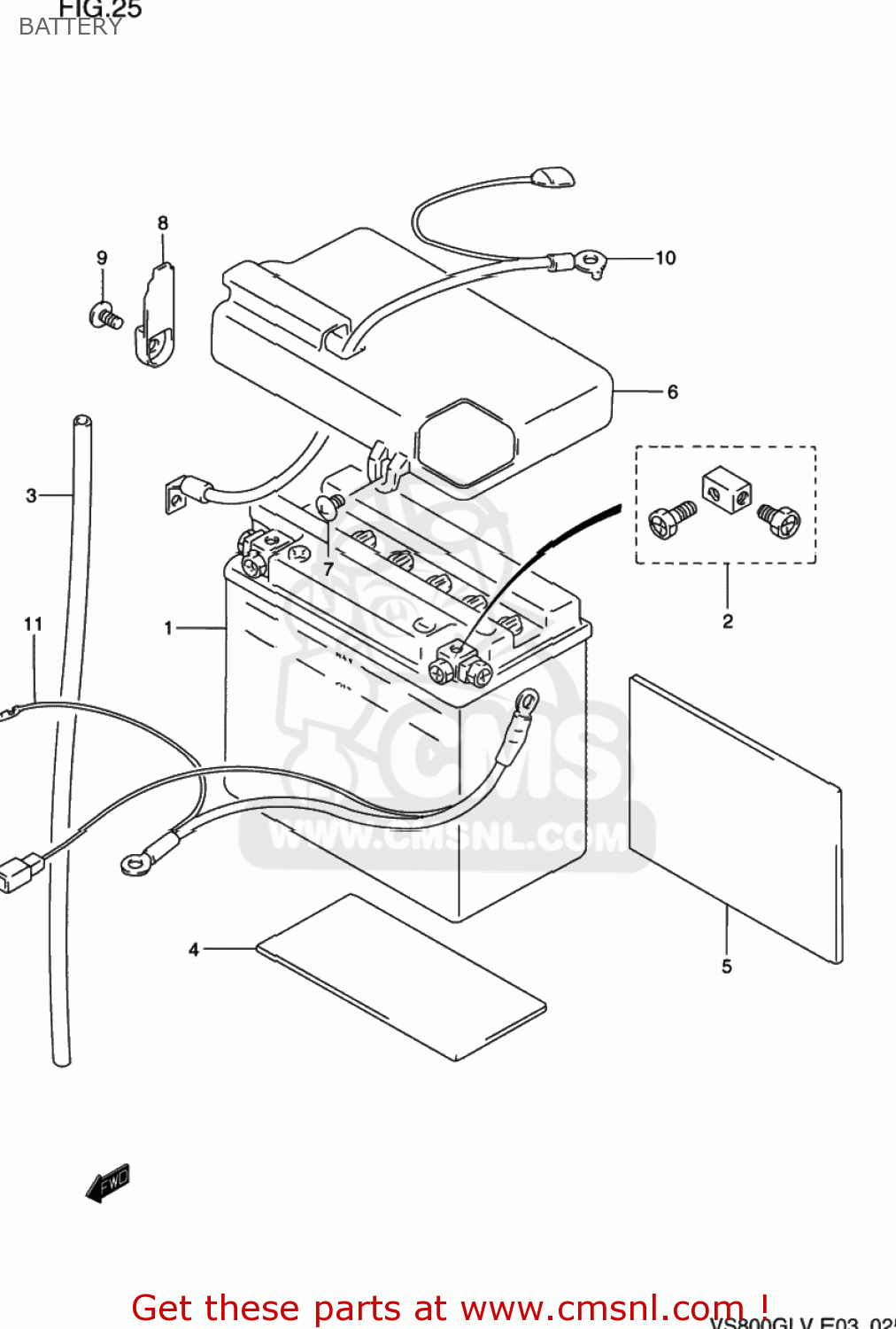 BATTERY VS800GL INTRUDER 1992 (N) USA (E03)