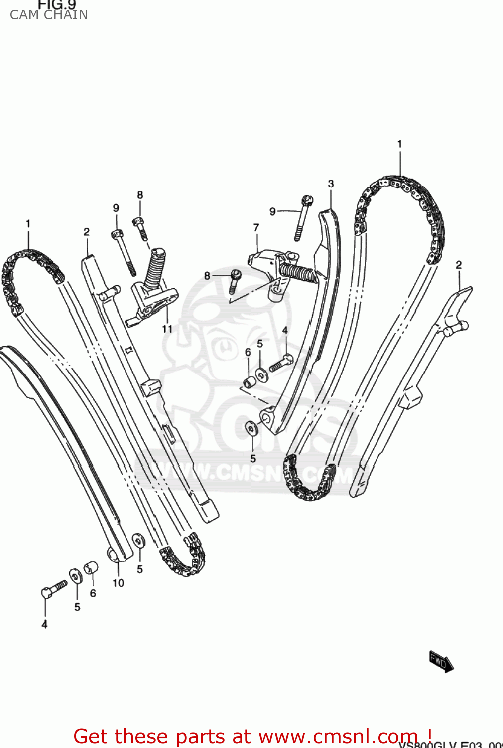 CAM CHAIN VS800GL INTRUDER 1992 (N) USA (E03)