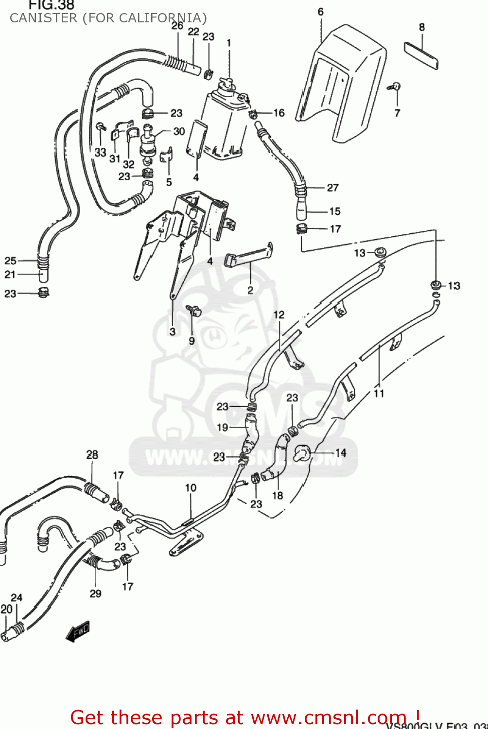 CANISTER (FOR CALIFORNIA) VS800GL INTRUDER 1992 (N) USA (E03)