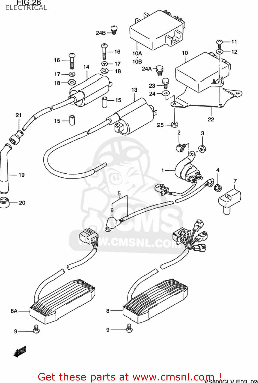 ELECTRICAL VS800GL INTRUDER 1992 (N) USA (E03)
