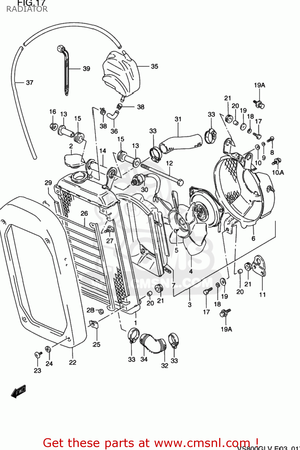 RADIATOR VS800GL INTRUDER 1992 (N) USA (E03)