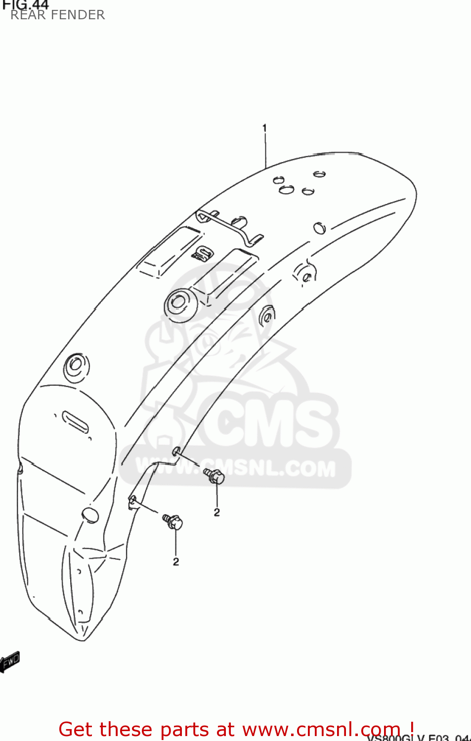 REAR FENDER VS800GL INTRUDER 1992 (N) USA (E03)