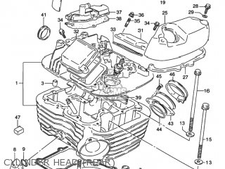 CYLINDER HEAD (REAR) - VS800GL INTRUDER 1992 (N) USA (E03)
