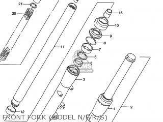 FRONT FORK (MODEL N/P/R/S) - VS800GL INTRUDER 1992 (N) USA (E03)