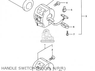 HANDLE SWITCH (MODEL N/P/R) - VS800GL INTRUDER 1992 (N) USA (E03)