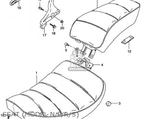 SEAT (MODEL N/P/R/S) - VS800GL INTRUDER 1992 (N) USA (E03)