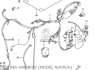 WIRING HARNESS (MODEL N/P/R/S) - VS800GL INTRUDER 1992 (N) USA (E03)